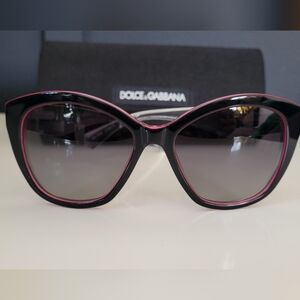 Dolce & Gabbana Women's Black and Pink Sunglasses